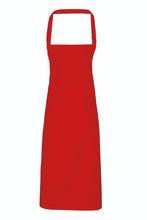 Red Organic Cotton Bib Apron (No Pockets)