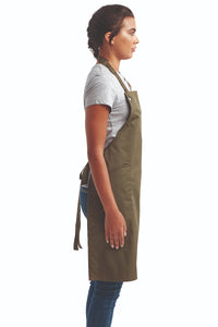 Olive ‘Barley’ Sustainable Bib Apron (3 Pockets)