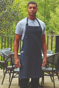 Grey Denim ‘Regenerate’ Sustainable Bib Apron (2 Pockets)