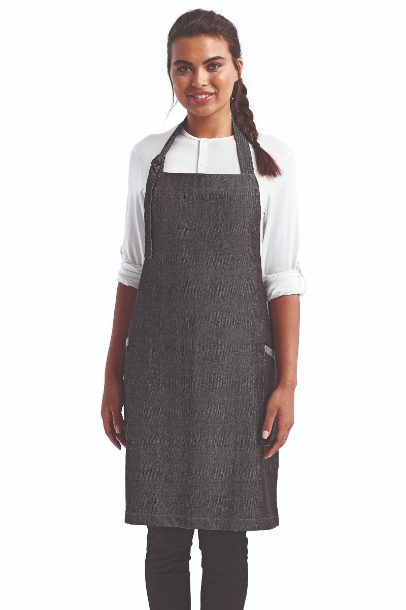 Black Denim ‘Regenerate’ Sustainable Bib Apron (2 Pockets)