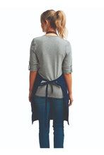 Navy/Brown Espresso Adjustable Bib Apron (2 Pockets)