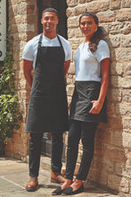 Black Denim Bib Adjustable Apron (4 Pocket Pouch)