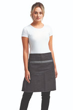 Black Denim Mid-Length Waist Apron (1 Wide Pocket)