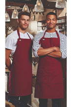 Burgundy "Calibre" Bib Adjustable Apron (4 Pocket Pouch)