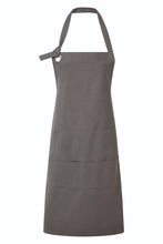 Dark Grey "Calibre" Bib Adjustable Apron (4 Pocket Pouch)