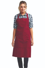 Burgundy "Calibre" Bib Adjustable Apron (4 Pocket Pouch)