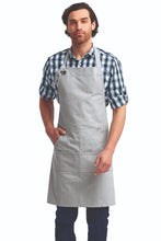 Silver "Calibre" Bib Adjustable Apron (4 Pocket Pouch)