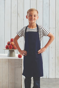 Red Recycled Youth Bib Apron (No Pockets)