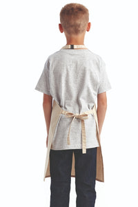 Natural Recycled Youth Bib Apron (No Pockets)