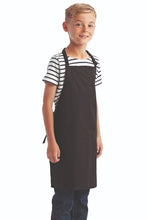 Black Recycled Youth Bib Apron (No Pockets)