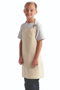 Natural Recycled Youth Bib Apron (No Pockets)