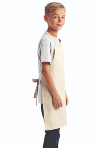 Natural Recycled Youth Bib Apron (No Pockets)