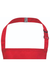 Red Recycled Youth Bib Apron (No Pockets)