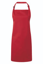 Red Sustainable Bib Apron (No Pockets)