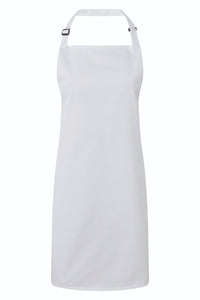 White Sustainable Bib Apron (No Pockets)