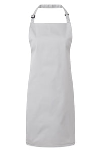 Silver Sustainable Bib Apron (No Pockets)