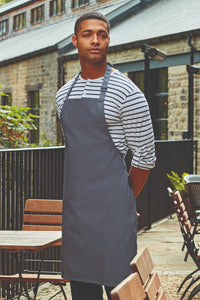 Red Sustainable Bib Apron (No Pockets)