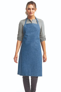 Blue Denim Sustainable Bib Apron (No Pockets)