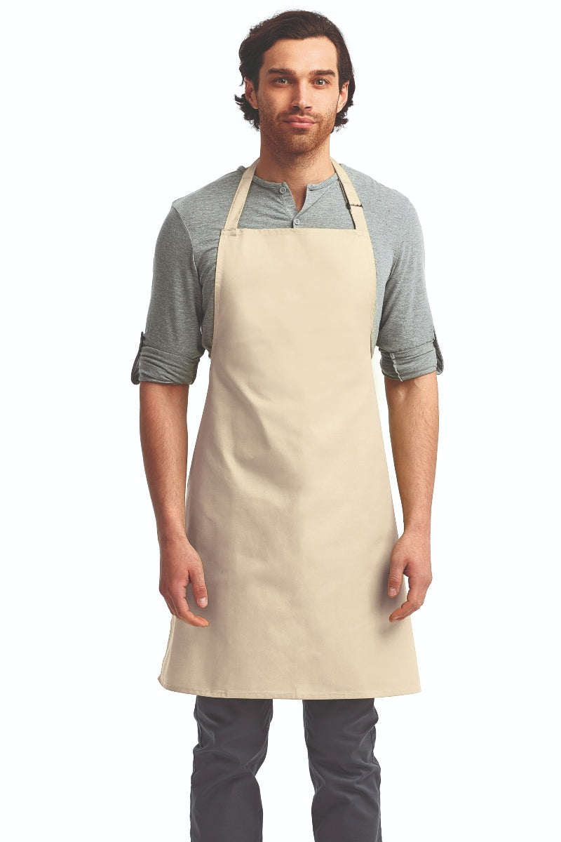 Natural Sustainable Bib Apron (No Pockets)