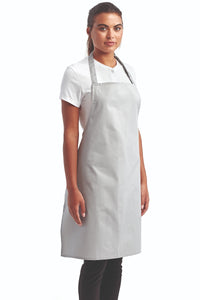 Silver Sustainable Bib Apron (No Pockets)