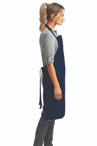 Navy Sustainable Bib Apron (No Pockets)