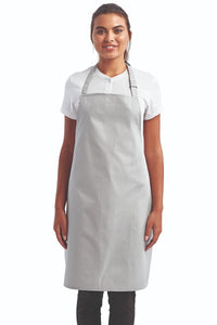 Silver Sustainable Bib Apron (No Pockets)