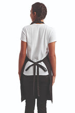 Black Sustainable Bib Apron (1 Pocket w/ Pencil Divide)