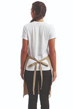 Khaki Sustainable Bib Apron (1 Pocket w/ Pencil Divide)