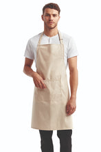 Natural Sustainable Bib Apron (1 Pocket w/ Pencil Divide)