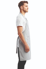 Silver Sustainable Bib Apron (1 Pocket w/ Pencil Divide)