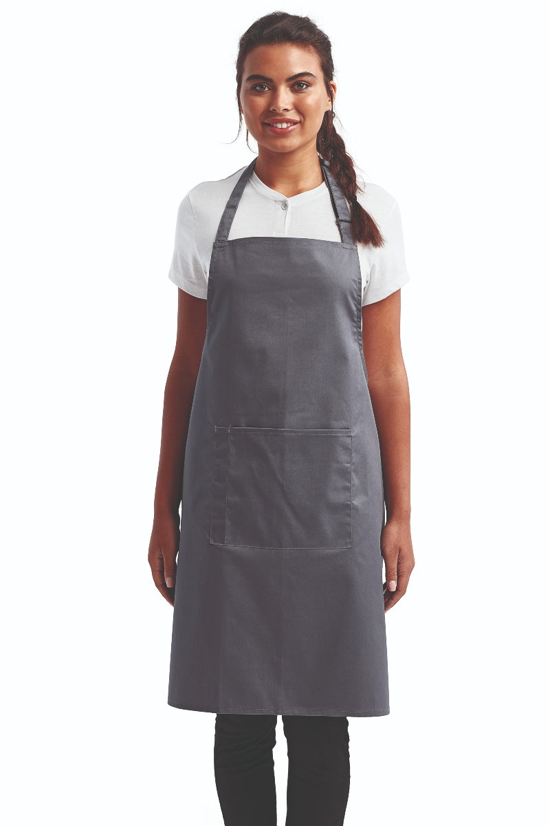 Steel Sustainable Bib Apron (1 Pocket w/ Pencil Divide)