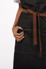 Memphis Black Denim Bib Apron