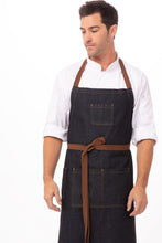 Memphis Indigo Blue Denim Chefs Bib Apron