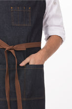 Memphis Indigo Blue Denim Chefs Bib Apron