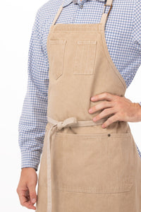 Austin Natural Bib Adjustable Apron (2 Pockets)