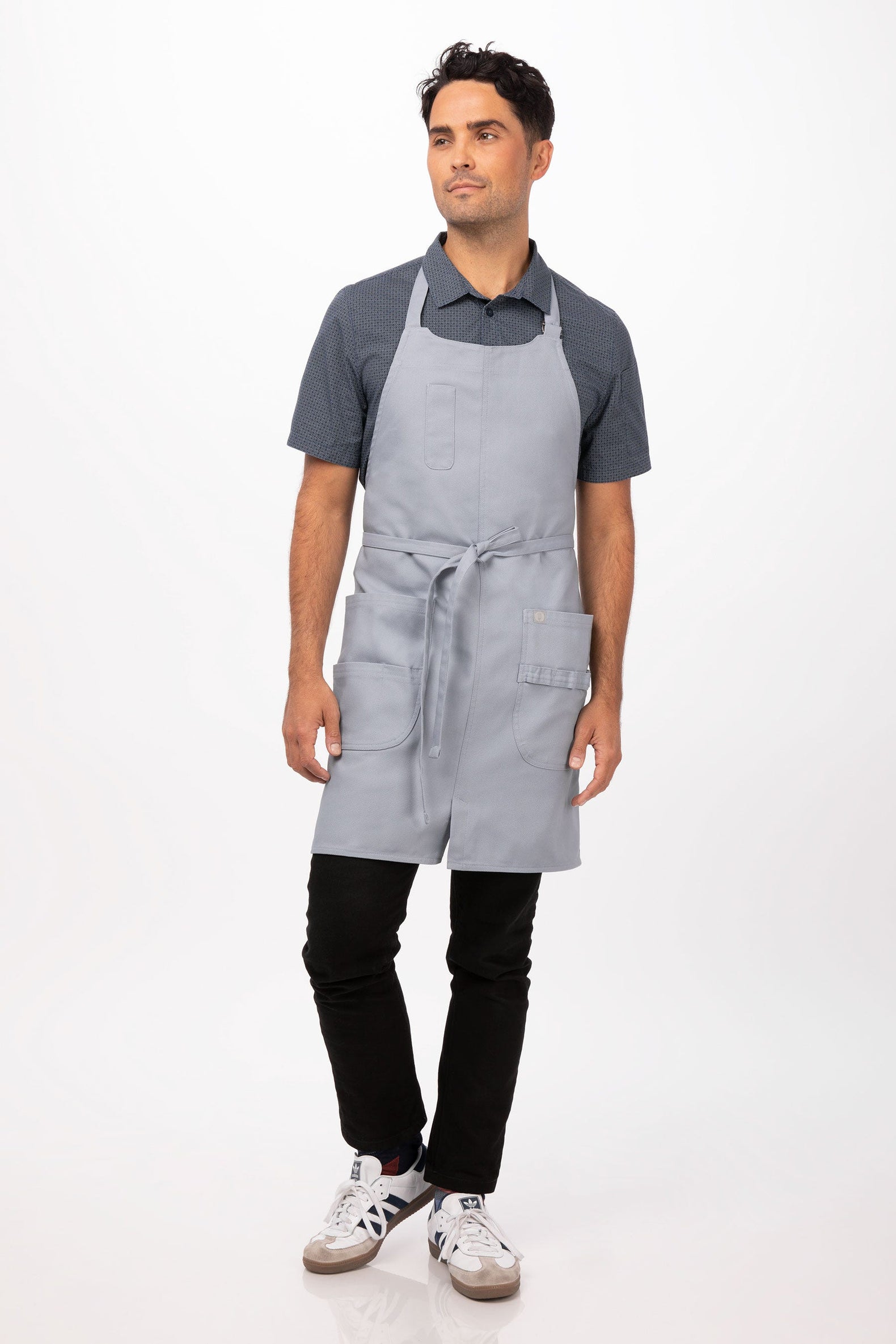 Logan Clay Bib Apron (3 Pockets)