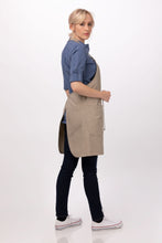 Logan Khaki Bib Apron (3 Pockets)