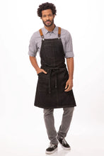 Berkeley Black Denim Bib Snap Apron