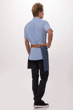 Berkeley Medium Blue Denim Half Bistro Snap Apron