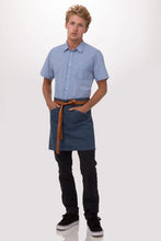 Berkeley Medium Blue Denim Half Bistro Snap Apron