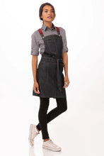 Berkeley Indigo Blue Denim Short Bib Snap Apron