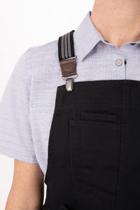 Berkeley Jet Black Short Bib Apron