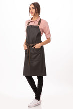 Boulder Black & Brown Bib Apron