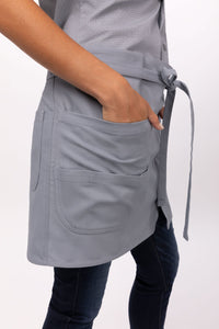 Logan Clay Half Bistro Apron (3 Pockets)