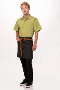 Berkeley Black Denim Half Bistro Snap Apron