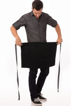 Berkeley Jet Black Denim Half Bistro Snap Apron