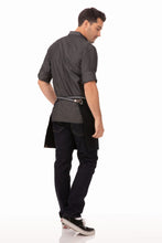 Berkeley Jet Black Denim Half Bistro Snap Apron