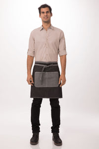 Bronx Black Denim Half Bistro Apron