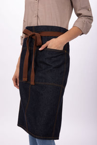 Memphis Indigo Blue Denim Bistro Apron