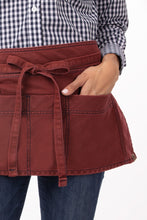 Uptown Red-Navy Waist Apron